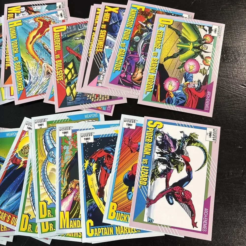 1991 Marvel Set Base Cards 93 Cards Excellent Condition